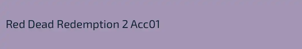 Red Dead Redemption 2 Acc01